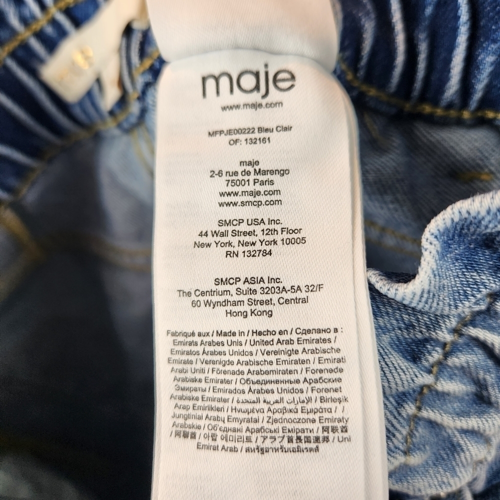 MAJE Promesso jeans size 2(34) in EUC - Picture 12 of 13